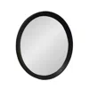 Homezia 20" Black Round Framed Accent Mirror