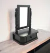 Homezia 20" Black Wood Framed Makeup Shaving Tabletop Mirror