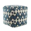 Homezia 20" Blue 100% Cotton Ottoman