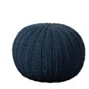 Homezia 20" Blue 100% Cotton Ottoman