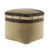 Homezia 20" Brown 100% Cotton Ottoman