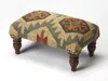 Homezia 20" Brown Linen Cocktail Ottoman