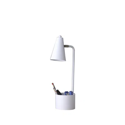 Homezia 20" Compact White Student Metal Desk Lamp