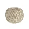 Homezia 20" Cream 100% Cotton Ottoman