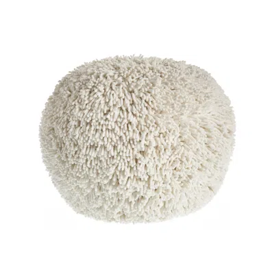 Homezia 20" Cream 100% Cotton Ottoman
