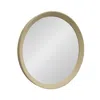 Homezia 20" Cream Round Framed Accent Mirror