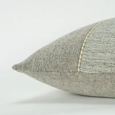 Homezia 20" Gold And Ivory Cotton Pillow In Gray