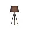 Homezia 20" Gold Tripod Table Lamp With Black Empire Shade