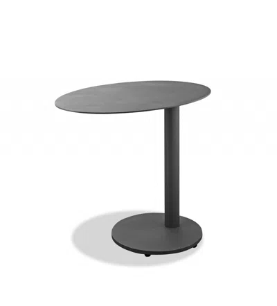 Homezia 20" Gray Ceramic Tile Round End Table