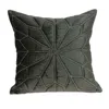 Homezia 20" Gray Cotton Blend Throw Pillow