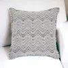 Homezia 20" Indigo And Ivory Waves Throw Pillow