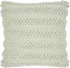 Homezia 20" Mint Green Striped Throw Pillow With Texture