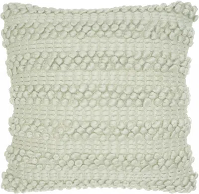 Homezia 20" Mint Green Striped Throw Pillow With Texture