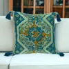 Homezia 20" Multicolor Cotton Blend Throw Pillow