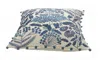 Homezia 20" Navy And Off-white Cotton Throw Pillow