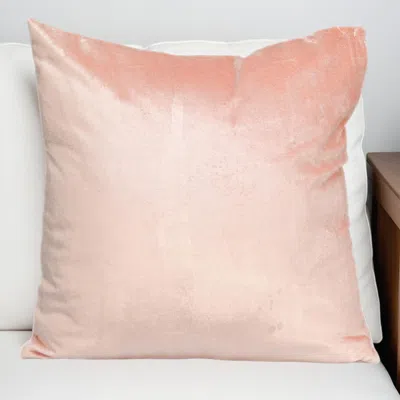 Homezia 20" Pink Cotton Blend Throw Pillow