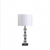 Homezia 20" Silver Bedside Table Lamp With White Drum Shade