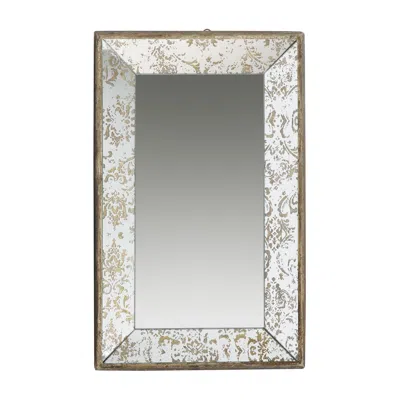 Homezia 20" Silver Glass Framed Accent Mirror