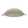 Homezia 20" Taupe And Dusty Blue Jute Throw Pillow