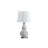 Homezia 20" White Table Lamp With White Globe Shade
