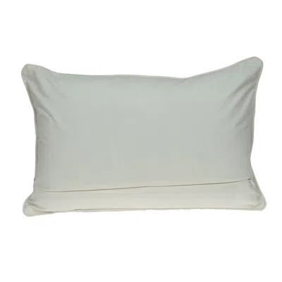 Homezia 20" X 12" Blue Zippered 100% Cotton Throw Pillow
