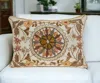Homezia 20" X 14" Beige Cotton Throw Pillow With Embroidery