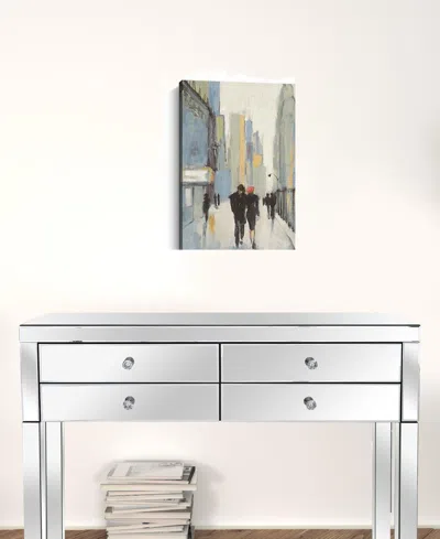 Homezia 20" X 16" Watercolor Walk In The City Canvas Wall Art