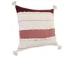 Homezia 20" X 20" 100% Cotton Striped Zippered Pillow