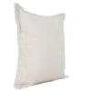 Homezia 20" X 20" Beige 100% Cotton Zippered Pillow