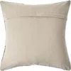 Homezia 20" X 20" Beige And Gray Striped Faux Leather Zippered Pillow