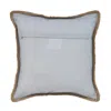 Homezia 20" X 20" Beige And Green Cotton Blend Zippered Pillow
