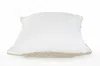 Homezia 20" X 20" Beige And White Polyester Geometric Zippered Pillow