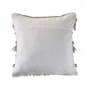 Homezia 20" X 20" Beige And White Polyester Geometric Zippered Pillow