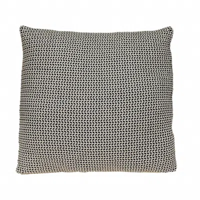 Homezia 20" X 20" Black And Beige Woven Square Accent Throw Pillow