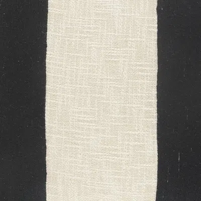 Homezia 20" X 20" Black And Ivory 100% Cotton Striped Zippered Pillow