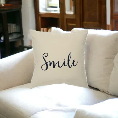 Homezia 20" X 20" Black And Taupe Cotton Zippered Pillow