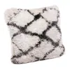 Homezia 20" X 20" Black And White Polyester Geometric Zippered Pillow
