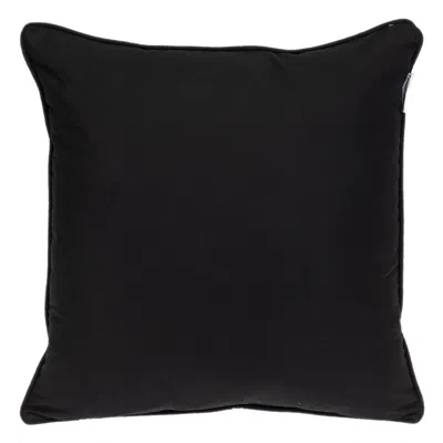 Homezia 20" X 20" Black Geometric Cotton Zippered Pillow
