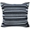 Homezia 20" X 20" Black Zippered Geometric Indoor Outdoor Throw Pillow