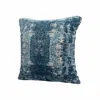 Homezia 20" X 20" Blue And Ivory Polyester Abstract Zippered Pillow