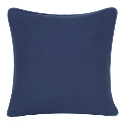 Homezia 20" X 20" Blue And Red Cheetah Animal Print Cotton Zippered Pillow With Embroidery