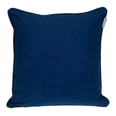 Homezia 20" X 20" Blue Geometric Cotton Zippered Pillow