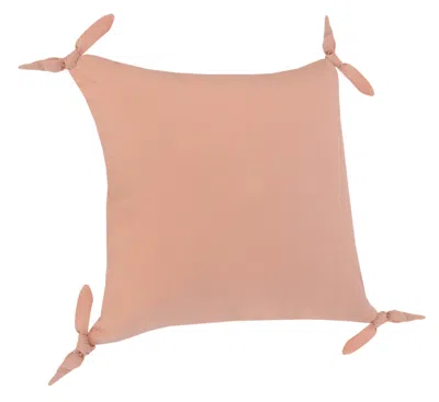 Homezia 20" X 20" Blush Pink 100% Cotton Zippered Pillow