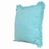 Homezia 20" X 20" Bright Blue 100% Cotton Zippered Pillow