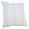 Homezia 20" X 20" Bright Blue And White 100% Cotton Coastal Zippered Pillow