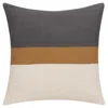 Homezia 20" X 20" Brown Striped Cotton Zippered Pillow