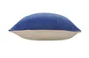 Homezia 20" X 20" Classic Blue 100% Cotton Zippered Pillow