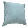 Homezia 20" X 20" Corydalis Blue And Light Blue 100% Cotton Zippered Pillow