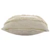 Homezia 20" X 20" Cream 100% Cotton Zippered Pillow