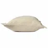 Homezia 20" X 20" Cream And Beige 100% Cotton Zippered Pillow